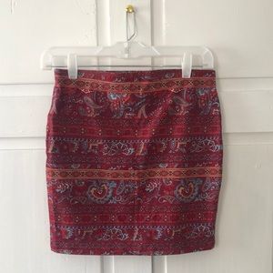 SALE: Forever 21 Patterned Mini Skirt